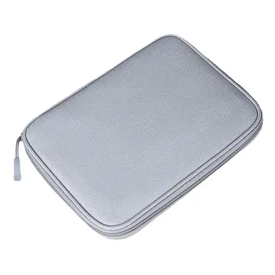 (Grey) Digital Storage Bag Electronics Accessory Bag Case Waterproof Cable Organizer Bag for Tab