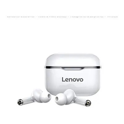 Original Lenovo LP1 TWS Bluetooth 5.0 Headphones for PC, Android, iPad, iPhone iOS, Dual Stereo,