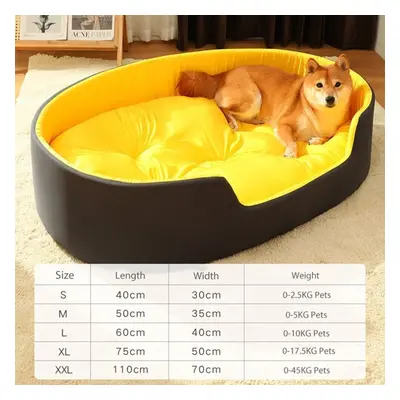 ( Yellow, 2XL) Pet Dog Bed Warm Cushion for S/Medium Large Dogs Sleeping Beds