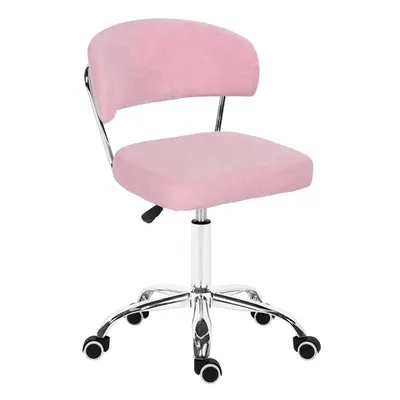 (pink) BELIWIN Swivel Office Chair,Height Adjustable Ergonomic Desk Chair,Armless Computer Chair