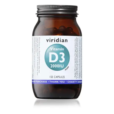 Viridian Vitamin D3 (Vegan) 2000iu Veg Caps