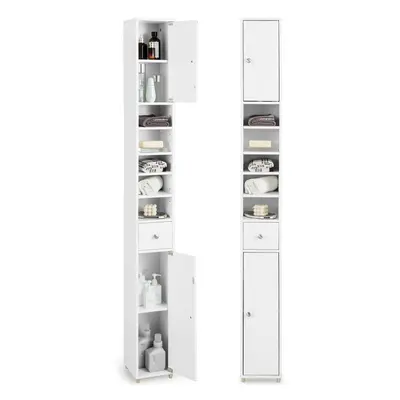 Bathroom Tall Cabinet Freestanding Storage Cabinet Organizer w/ Drawer