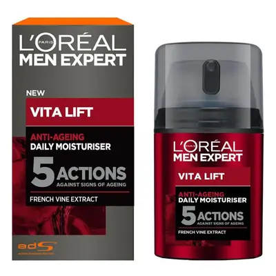 L'OrÃ©al Men Expert Vita Lift, Anti Ageing Actions, Pro-Retinol & Peppermint, Moisturiser, ml