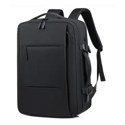 (black) Classic Travel Backpack Men Business Backpack School Expandable Usb Bag Large Capacity L