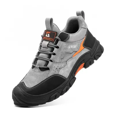 (black, 41) Light Safety Shoes Men&apos;s Work Shoes Steel Toe Work Safety Boots Fashion Working