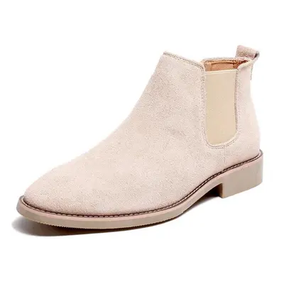 (sand, 43) Suede Leather Luxury Men Ankle Boots Original Short Casual Shoes British Style Autumn