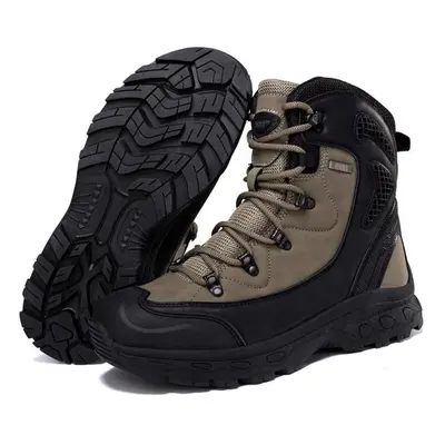 (khaki, 45) Tuinanle Men&apos;s Hiking Shoes Platform Tactical Boots Male Outdoor Non Slip Deser