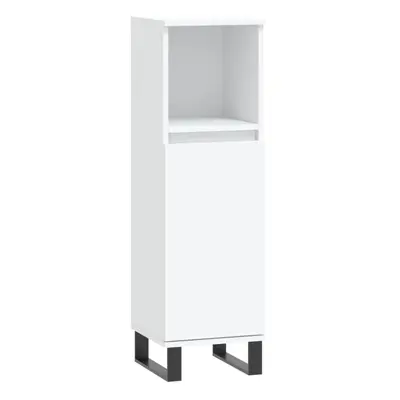 (white) vidaXL Bathroom Cabinet Vanity Unit Cupboard Concrete Grey Engineered Wood