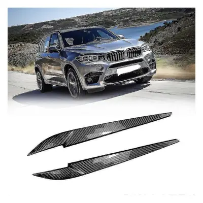 Compatible with Bmw X5 X6 F15 F16 2014-18carbon Fiber Pattern Headlight Eyebrows