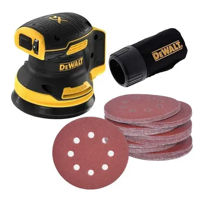 Dewalt DCW210N Cordless Brushless 18v XR Orbital Sander 125mm +50 Sanding Sheets