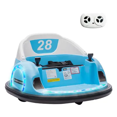 AIYAPLAY Rotation 12V Kids Bumper Car w/ Remote Control, Light Blue