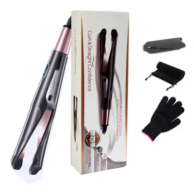 Spiral twist hair straightener rotating bevelled twisted curling iron automatic curling wave ele