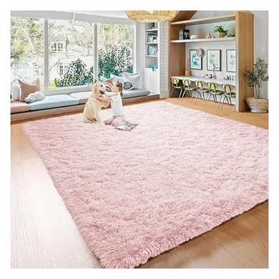 (200cm x 290cm (6ft 8" x 9ft 7"), Pink) Extra Large Rug Soft Shaggy Living Room Carpet Mat