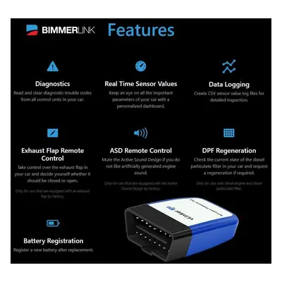 Vgate Vlinker Bm For Bmw Bimmercode Bimmerlink Bluetooth 3.0 Elm327 Car Diagnostic Auto Scan Too