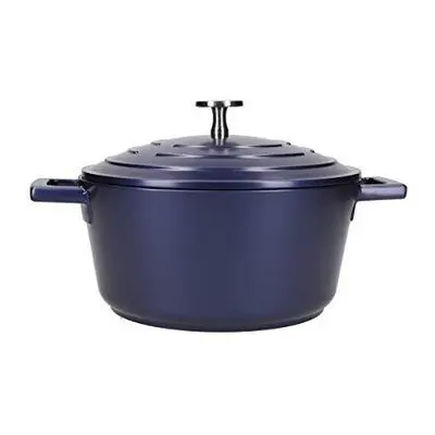 MasterClass Lightweight 2.5 Litre Casserole Dish with Lid - Metallic Blue