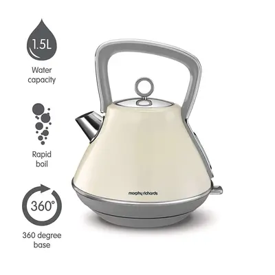 Morphy Richards Evoke Cream Pyramid Kettle