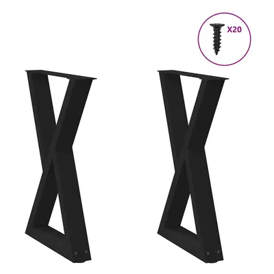 (black, x (72-73.3) cm) vidaXL Coffee Table Legs pcs Black 60x(30-31.3) cm Steel