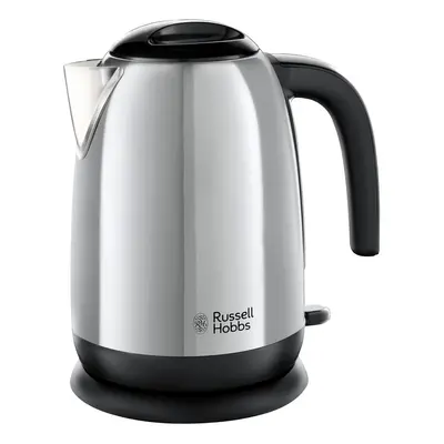 Russell Hobbs Stainless Steel & Black Electric 1.7L Cordless Kettle with black handle (Fast Boil