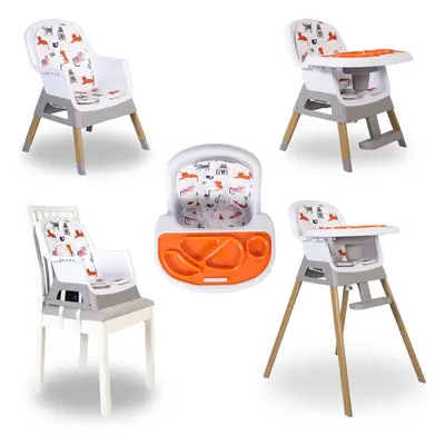 Feed Me Snak in Highchair/Lo Chair/Toddler Chair/Booster Seat, White