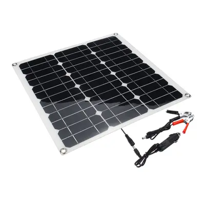 Portable 40W 12V/5V Solar Panel Battery DC/USB Charger For RV Boat Camping Traveling