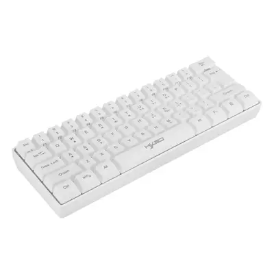 (White) Wired Keyboard Keys USB Wired RGB Backlit Gaming Keyboard for Office Gamers