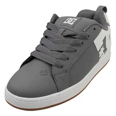 (10) DC Shoes Court Graffik Mens Skate Trainers in Grey White