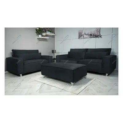 (Black Velvet, Seater Sofa) SNOOZE Online Velvet Sloane and Seater Sofa Sets, Corner Sofas For L