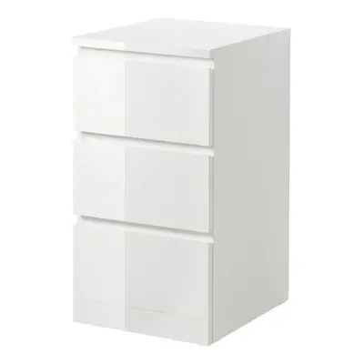 Ikea MALM Chest of drawers, high-gloss white 40x78 cm