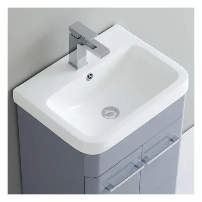 Ceramic Bathroom Sink Cloakroom Basin 500mm Vanity Sink Single Tap Hole Overflow