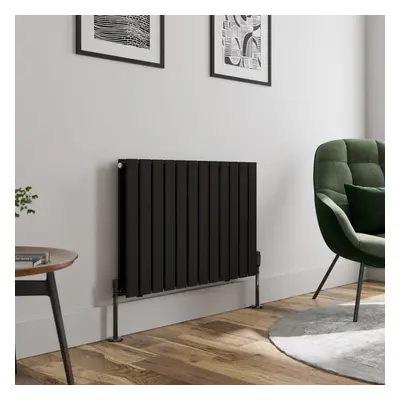 (Black, x 912mm - Double) Flat Panel Radiators Horizontal Vertical Heater