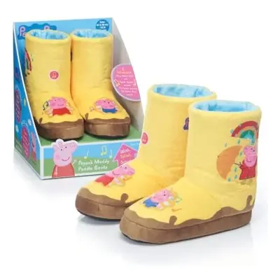 WOW! STUFF Peppa Pig Toys Muddy Puddle Boots with Sounds | Interactive Wearable Yellow Toy Welli