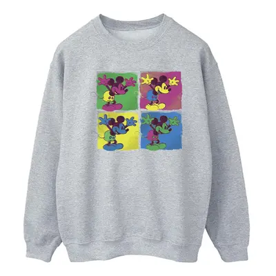 (M, Sports Grey) Disney Womens/Ladies Mickey Mouse Pop Art Sweatshirt