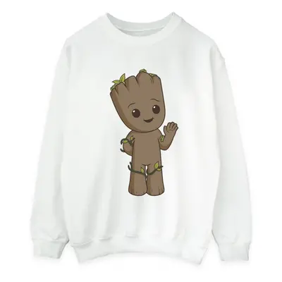 (3XL, White) Marvel Mens I Am Groot Cute Groot Sweatshirt