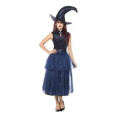 (8 UK - UK, Navy) Smiffys Womens/Ladies Deluxe Midnight Witch Costume Set