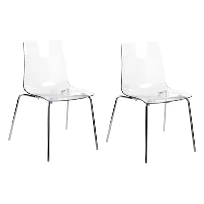 Set of Dining Chairs SILERTON Transparent