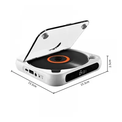 (white) Portable Cd Player With Bluetooth And Mah Battery Cd Player Supports Usb Stick Playback 