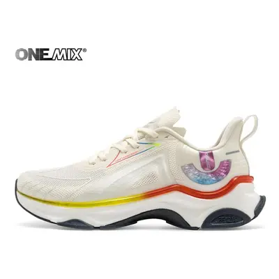 (Ivory, 37) ONEMIX New Designers Running Shoes High Quality Sneakers for Men Breathable Wear-res