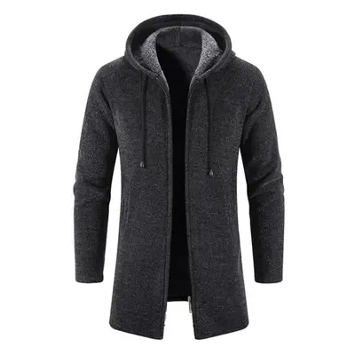 (dark grey, L) Autumn And Winter Cashmere Men&apos;s Cardigan Chenille Outer Sweater Sweater Swe