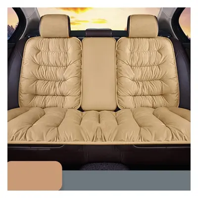 (beige, 1PC Rear Seat) Seametal Warm Plush Car Seat Cover Cushion Automobiles Seat Covers Protec