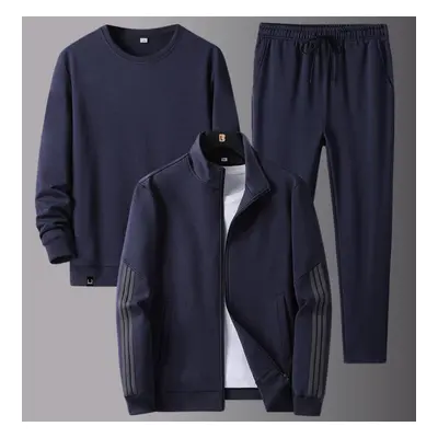 (blue, XXXXXL) Spring And Autumn Sports Suit Men &apos;s Large Size Casual Sportswear -piece Set