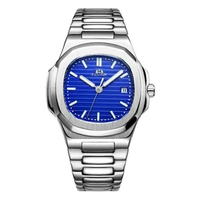 (blue) Paulareis Men Automatic Self Wind Mechanical Luminous Stainless Steel Blue Grey Coffe Bla