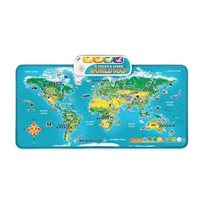 LeapFrog Touch & Learn World Map | Educational & Interactive Learning Map for Kids | Suitable fo