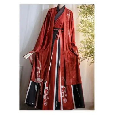 (red, XL) Men&women Chinese Ancient Hanfu Sets Cosplay Outfit For Adults Costumes For Couples Or