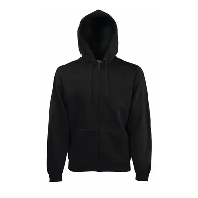 (XL, Black) Fruit Of The Loom Mens Premium 70/30 Hooded Zip-Up Sweatshirt / Hoodie