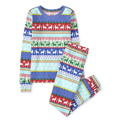 The Children's Place Baby Kids Piece Christmas Pajamas Cotton Multi Fairisle