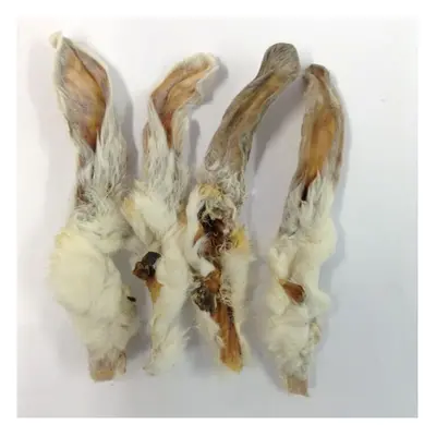 (2kg (100-120 Ears)) Rabbit Ears Natural with fur Hair Dog Treat Chew