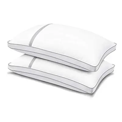 2 Pack Sleeping Pillows Down Alternative Dust Mite Resistant Hypoallergenic Bed Pillow for NeckS