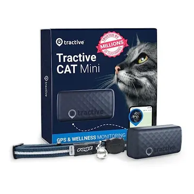 GPS Cat Tracker Mini | 24/7 Location & Territory | Escape Alerts | Unlimited Range (Blue) + Rogz