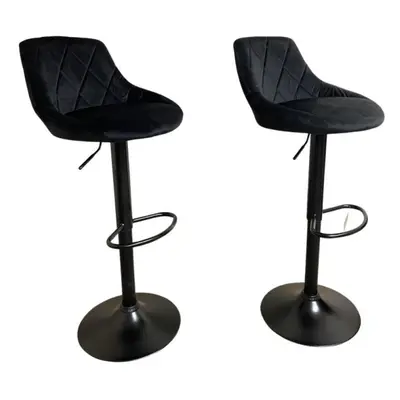 (Black) Hampton & Stewart Luxurious Bar Stools Set Of