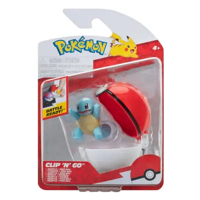 Pok?mon Clip N Go Squirtle and Pok? Ball - Includes 2-Inch Battle Figure and Pok? Ball Accessory